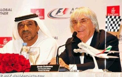 Ecclestone ravi d’accueillir Emirates comme sponsor de la F1