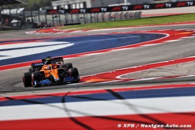 Norris signe un excellent chrono mais lutte avec les pneus