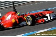 Massa tests upgrades during filming day