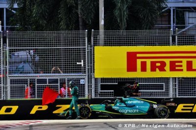 Les Aston Martin F1 en forme lors des Libres à Singapour