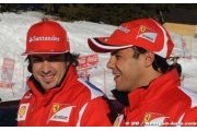 Alonso et Massa ont moulé leur baquet à Maranello