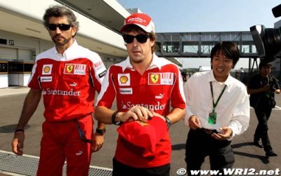 La pluie pourrait venir au secours de Ferrari