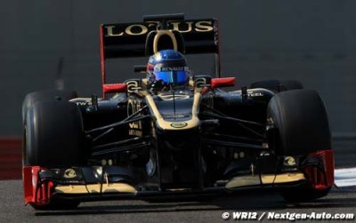 Nicolas Prost ravi de sa journée avec la Lotus E20