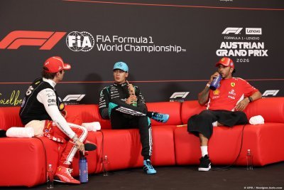 Deux Ferrari contre une Mercedes&nbsp;: Russell se méfie, Leclerc et Hamilton vont s’allier