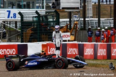 Sargeant crashed Albon’s repaired chassis at Suzuka