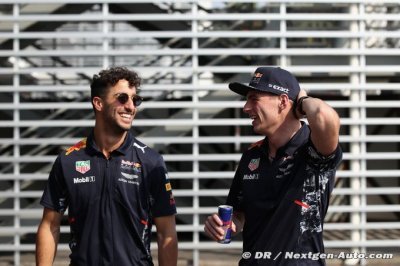 Verstappen espère que Ricciardo prolongera chez Red Bull