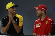 Ricciardo compare la saison 2019 de Vettel à 2014