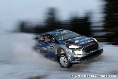 Tanak in podium position