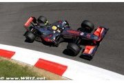 Alonso, Button smiling on Monza front row