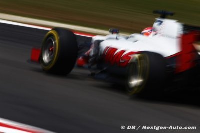 Haas dans le ventre mou du peloton