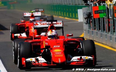 Ferrari&nbsp;: Vettel a le sourire, Raikkonen un peu moins
