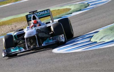 Jerez, jour 2&nbsp;: Schumacher en tête à la mi-séance