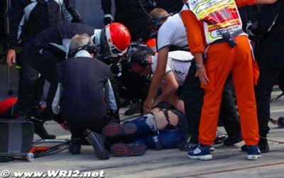 Traumatisme cranien pour le mécanicien HRT