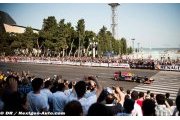 Coulthard en exhibition dans les rues de Bakou