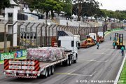 F1 equipment 'arrived' amid Brazil protests