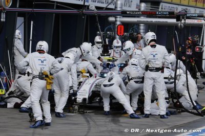 Williams a progressé sur les changements de pneumatiques