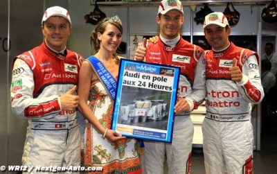 Audi, une première pole position hybride au Mans