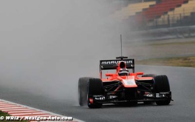 Chilton a brièvement testé le nouvel aileron de Marussia
