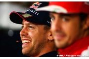 Alonso et Massa félicitent Vettel pour son quatrième titre