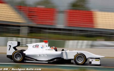 Kimi Raikkonen at the wheel of the GP3/13 car