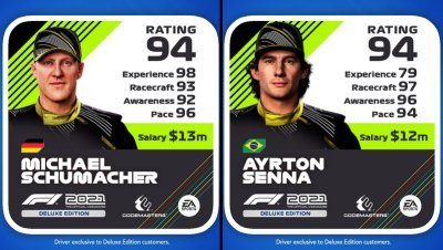 Le mode My Team de F1 2021 aura sept pilotes iconiques