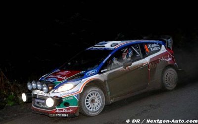 Inspired Latvala charges into Rally GB lead for Ford