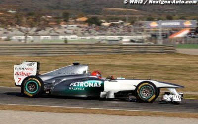 Jerez&nbsp;: Schumacher en tête à la mi-journée