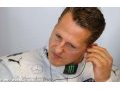Schumacher back at speed on two wheels