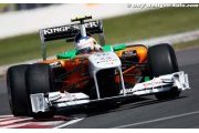 Les deux Force India dans le mur