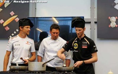 Grosjean et Button se livrent à une course culinaire&nbsp;!