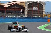 Force India quitte Valence avec le sourire