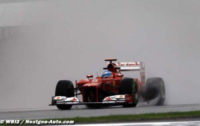 Hockenheim sous la pluie et Alonso en pole