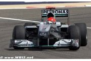 Schumacher drives 2010 Mercedes at Rockingham