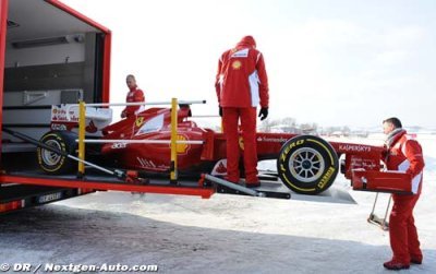 The Ferrari F2012 has left for Jerez (+ photos)