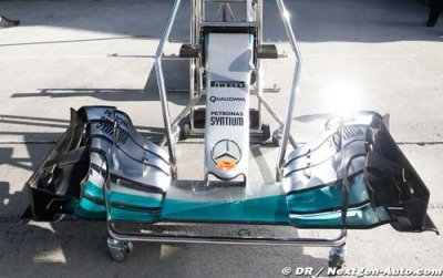 Nouvel aileron avant pour Mercedes en Chine