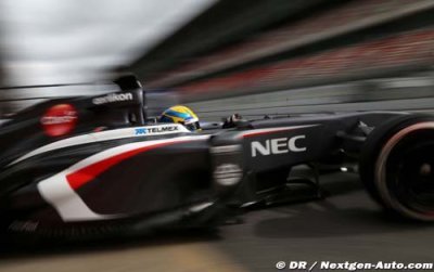 Gutiérrez a découvert le pilotage d’une F1 sous la pluie
