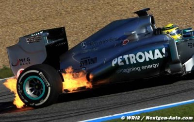 Fin de journée anticipée pour Mercedes à Jerez