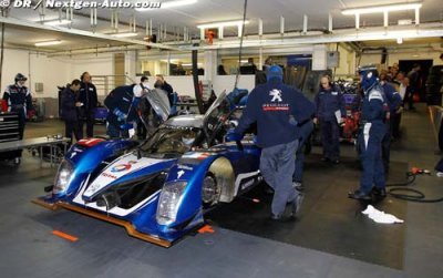 Répétition grandeur nature pour les Peugeot 908 à Spa