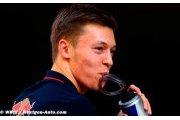 Kvyat relaxed as he takes over Vettel's cockpit