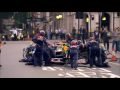 Video - Mark Webber pit stops Red Bull Formula 1 car in London