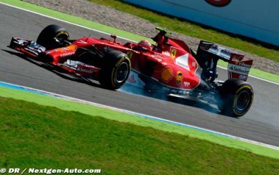 Raikkonen a perdu quelques morceaux de sa Ferrari