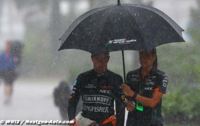 La pluie a perturbé la préparation de Force India
