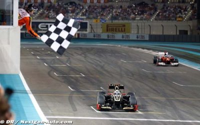 Lotus achieves first win of the season in Abu Dhabi GP