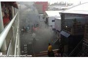 Le stand Williams prend feu après la course ! (+ photos)