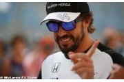 Alonso wearing sunglasses for eye infection