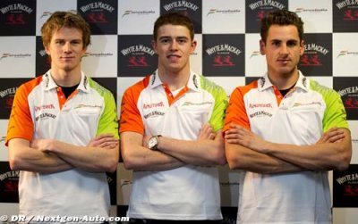 All three Force India drivers racing for 2012 seats