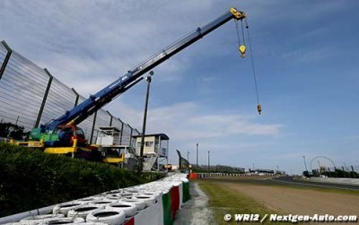 Suzuka installe une nouvelle grue suite à l’accident de Bianchi