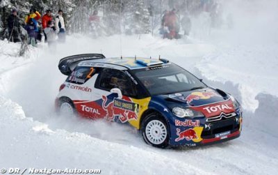 The Citroën DS3 WRCs brush off the snow! 