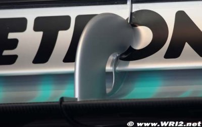 Full Mercedes F-duct not ready for Spain