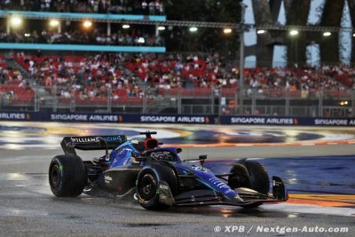 Williams F1 ne profite pas de la piste mouillée à Singapour
